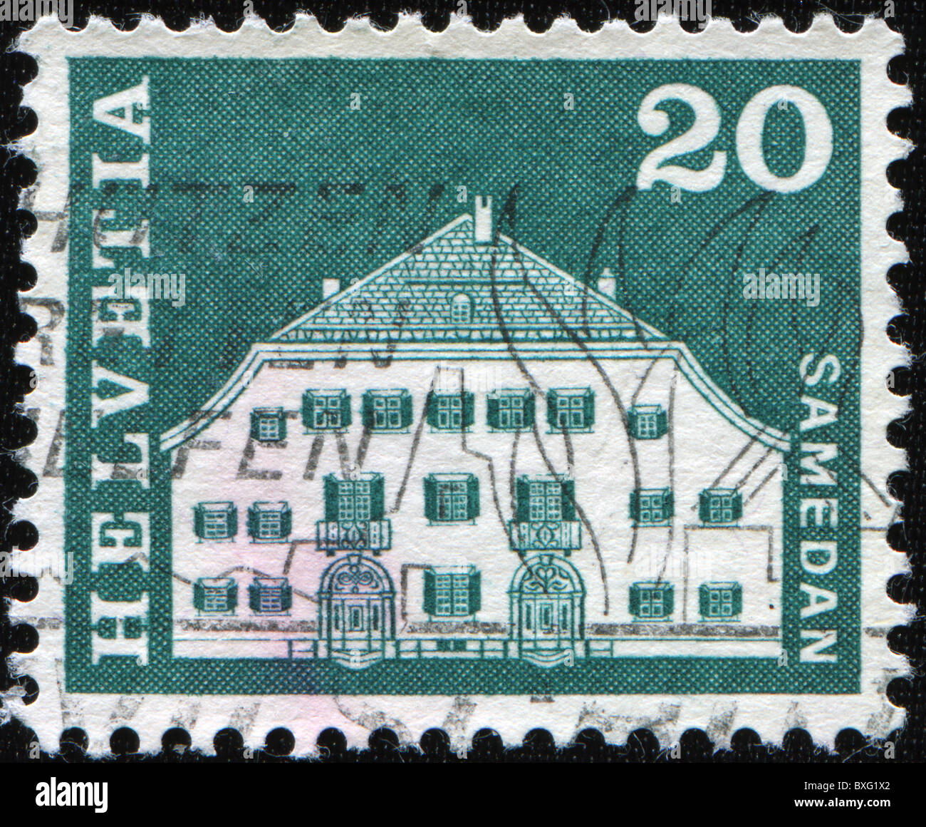 Postage Stamp Stamps Switzerland Stock Photos & Postage Stamp Stamps