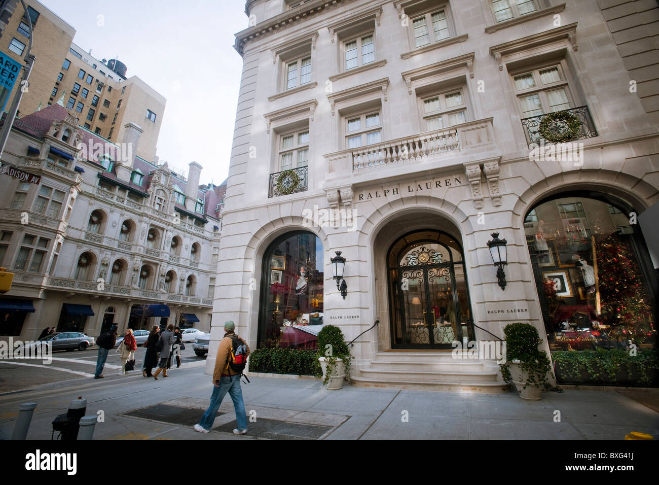 The new Ralph Lauren store on Madison Avenue in New York on Sunday