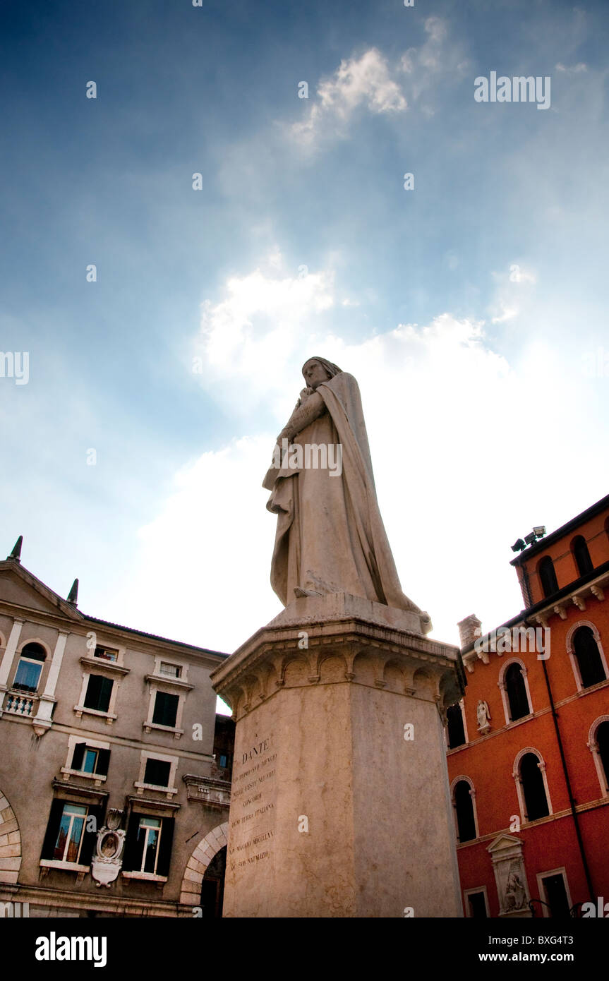 The Statue of Dante Alighieri Verona is a city in Northern Italy