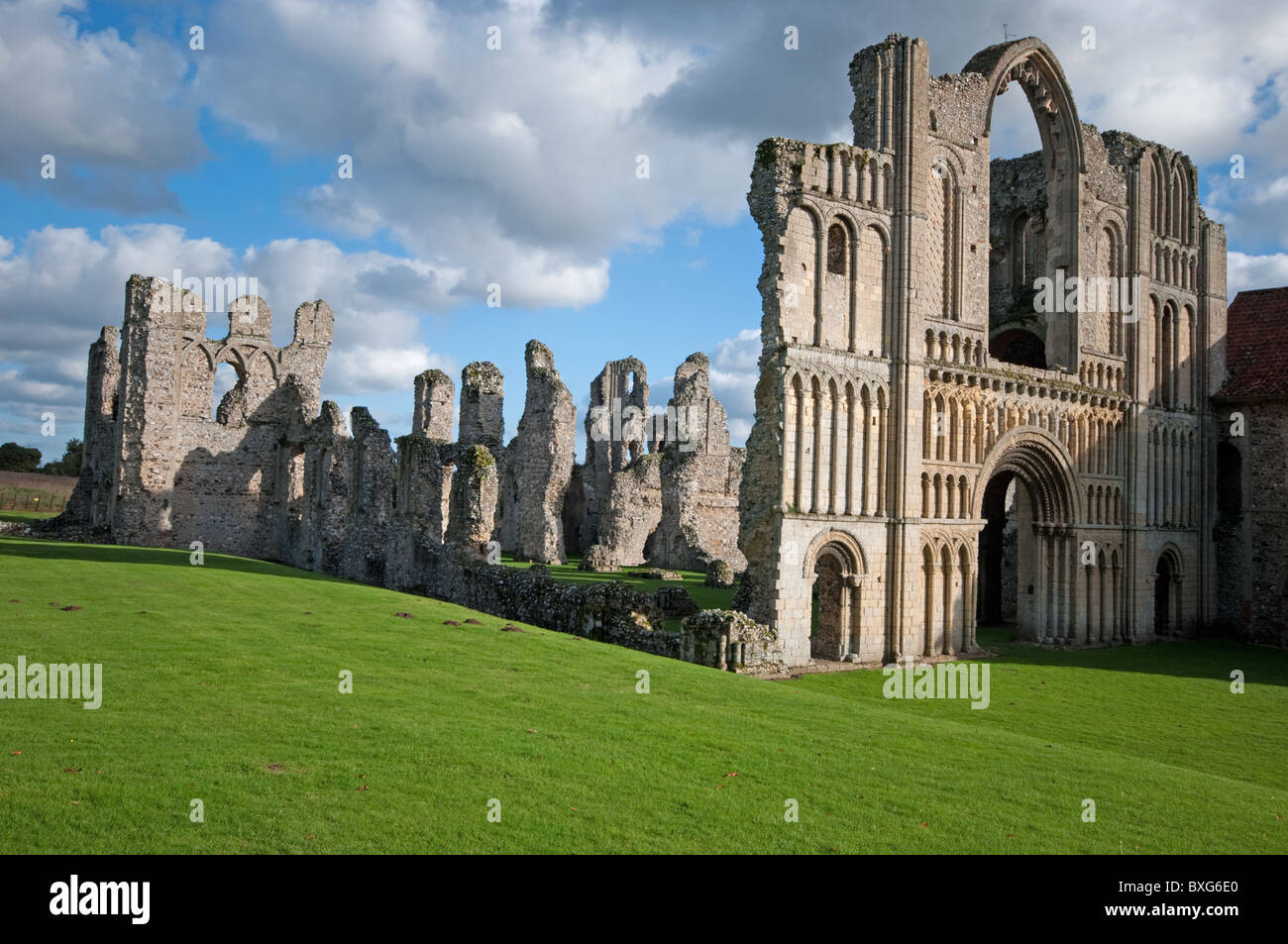 Views of Castle Acre Castle Stock Photo Alamy