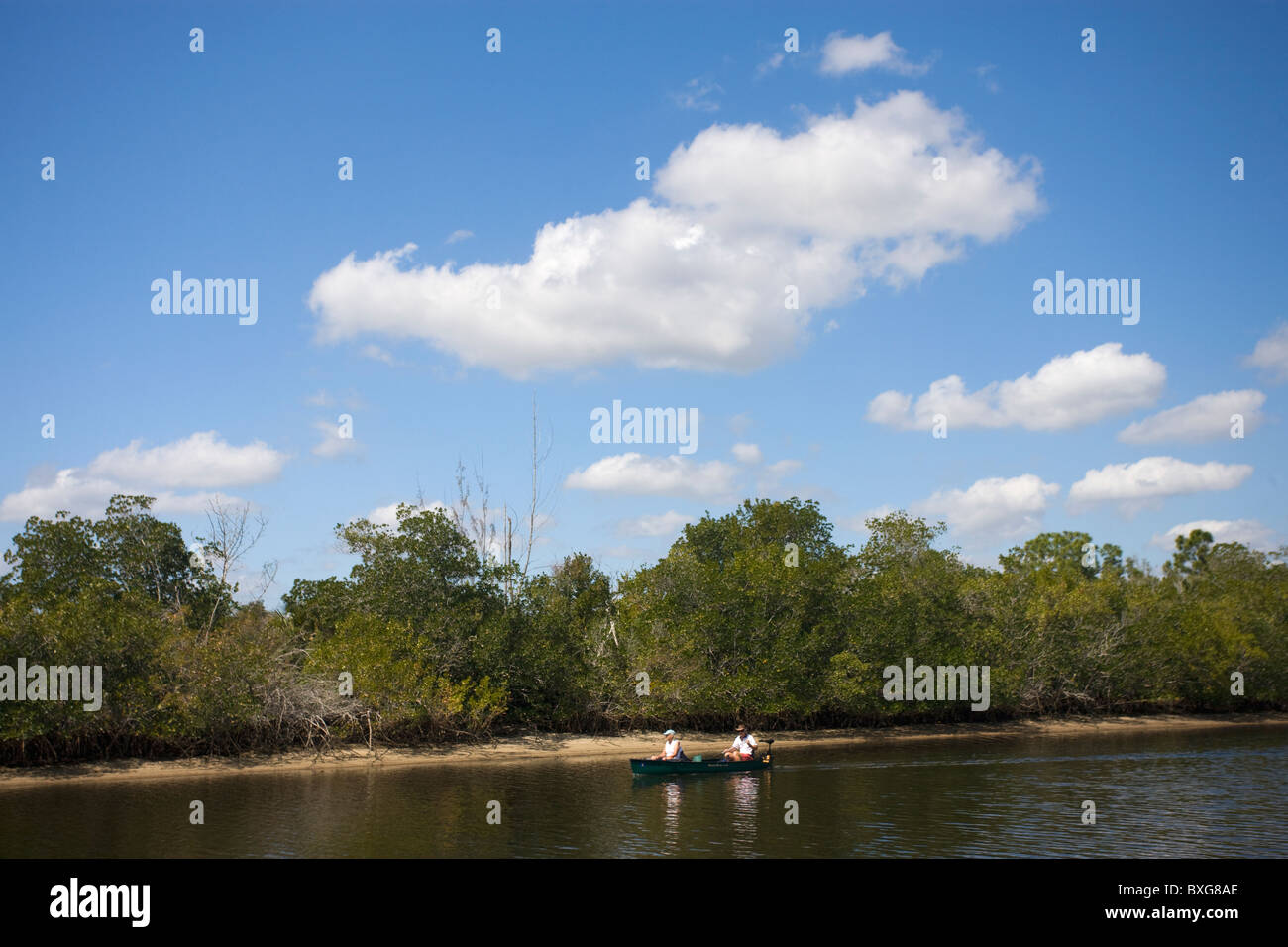 Tourists on vacation at Ten Thousand Islands in Florida Everglades, USA Stock Photo