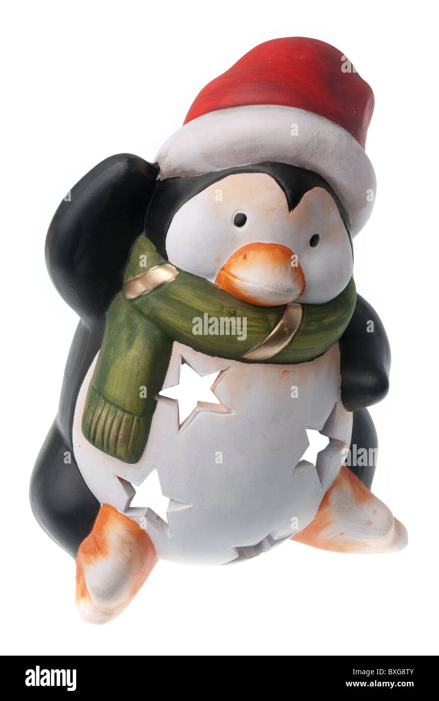 Ceramic Christmas penguin Stock Photo Alamy