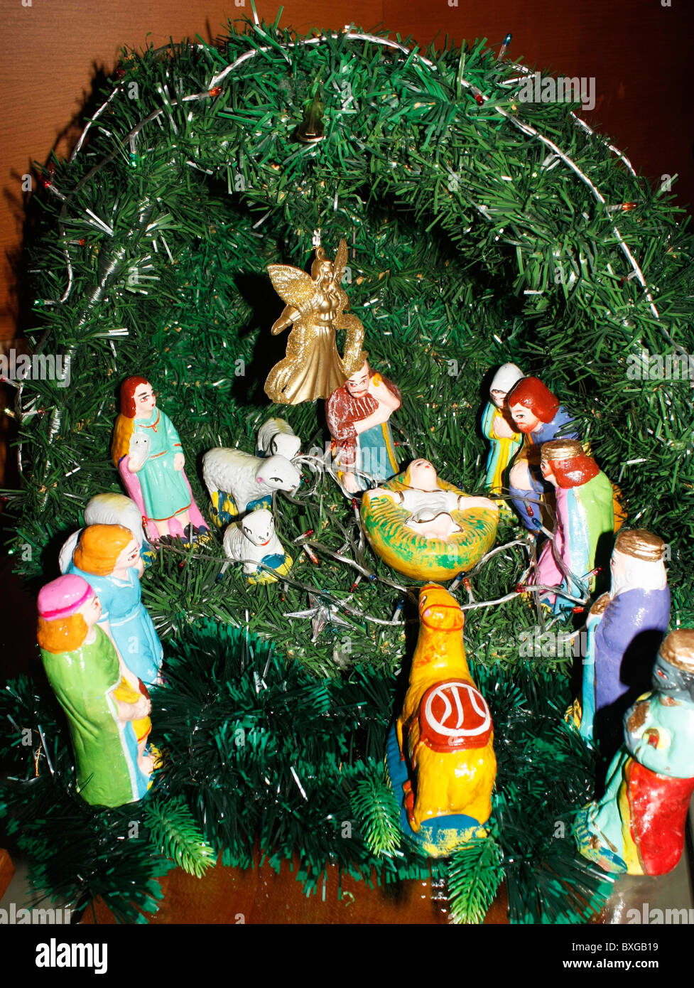 A christmas decoration nativity scene Stock Photo - Alamy