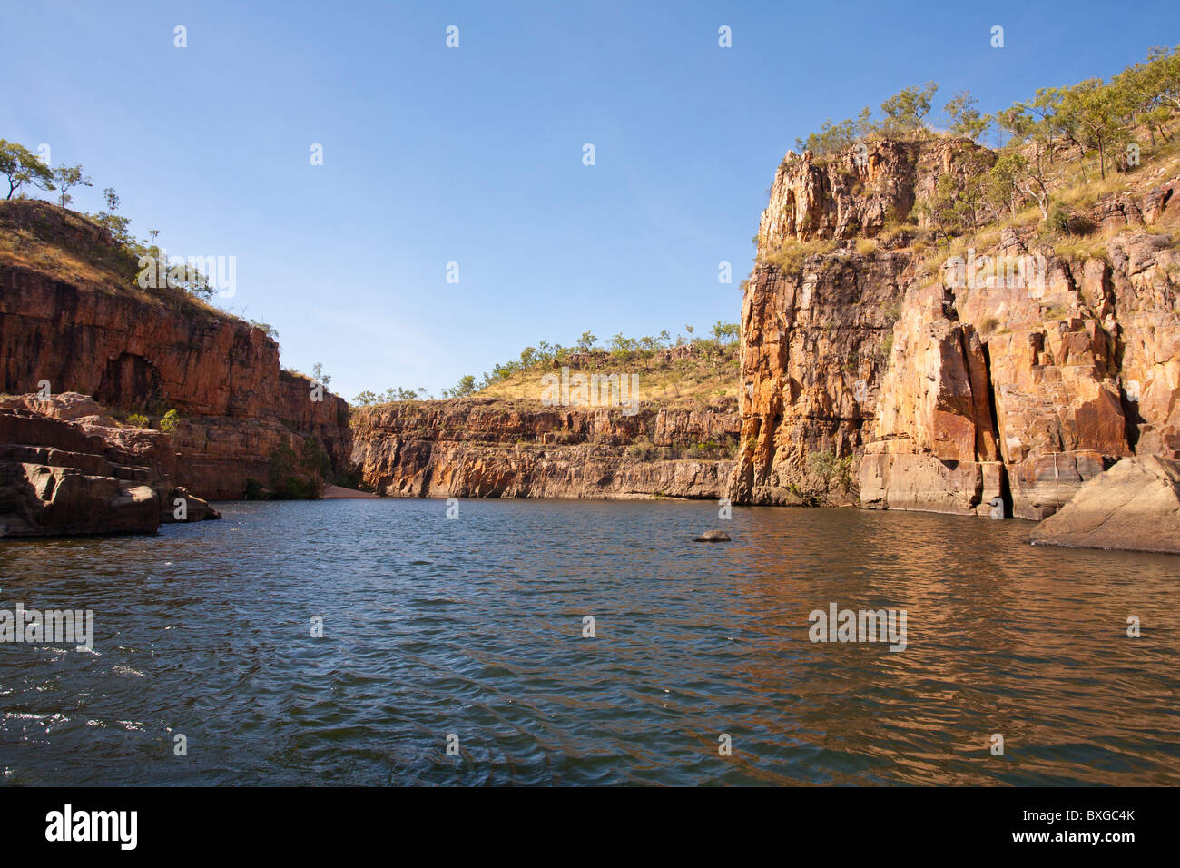 Sandstone cliffs in Katherine Gorge, Nitmiluk National Park, Kathertine, Northern Territory Stock Photo