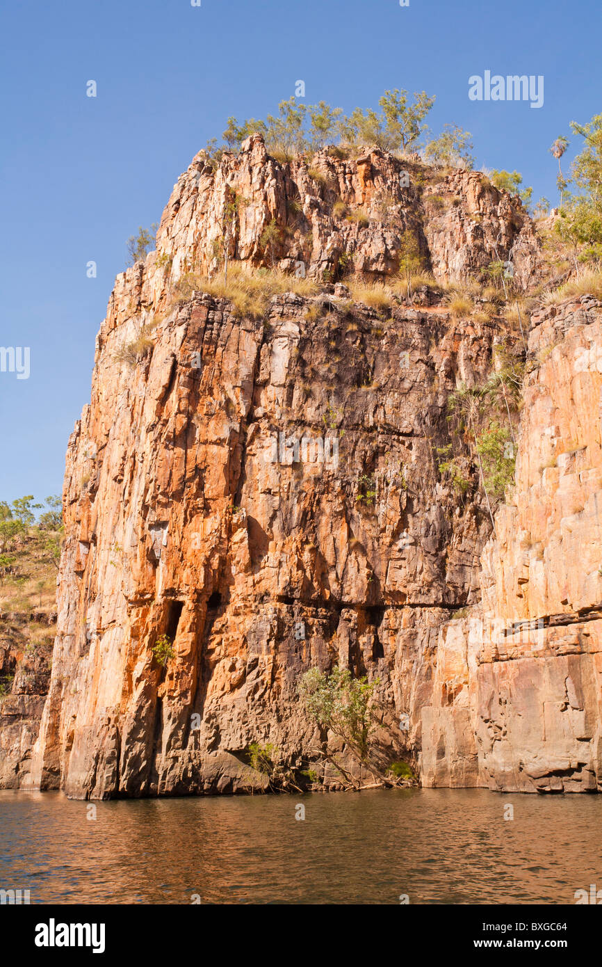 Sandstone cliffs in Katherine Gorge, Nitmiluk National Park, Kathertine, Northern Territory Stock Photo