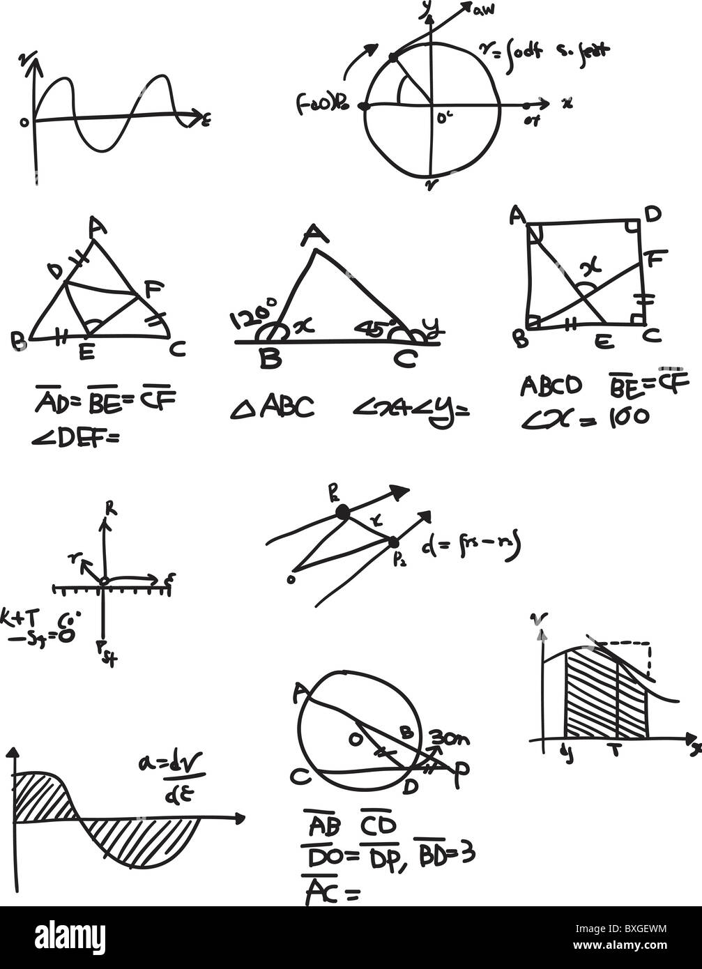 math formula in illustration Stock Photo - Alamy