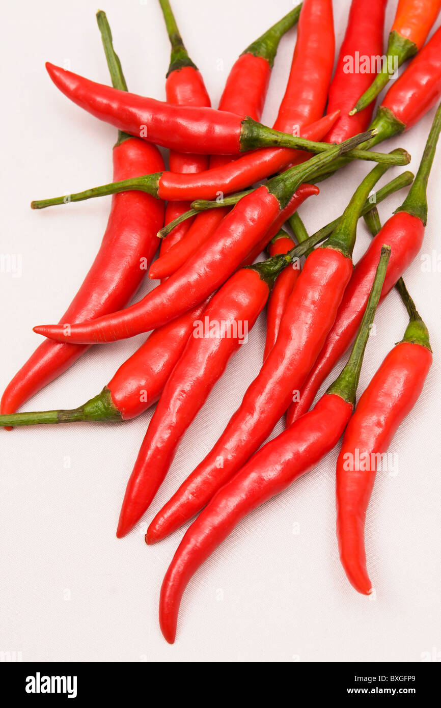 Bunch of chili peppers Stock Photo Alamy