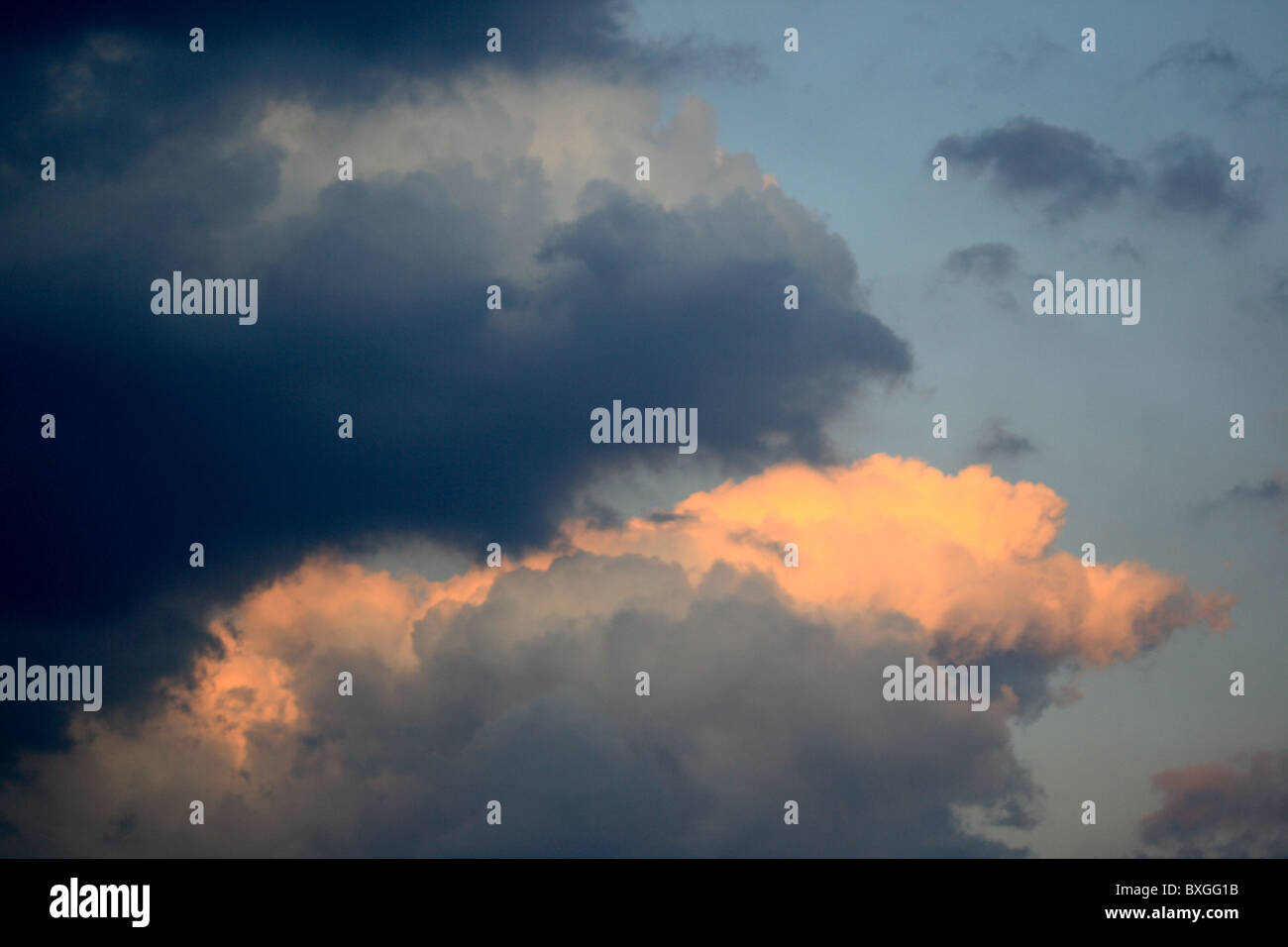 Dramatic sunset sky with clouds Stock Photo - Alamy
