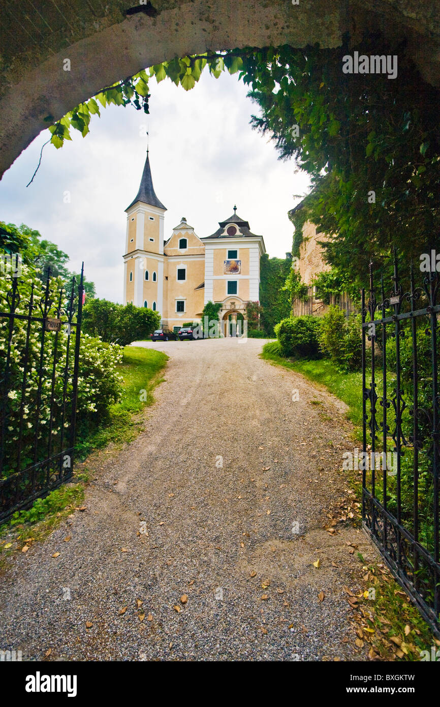 Castle Mühlbach at Manhartsberg, Weinviertel, Lower Austria, Austria, Europe Stock Photo
