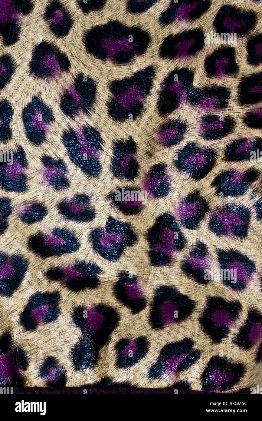 Texture of Leopardskin Pattern fabric background Stock Photo