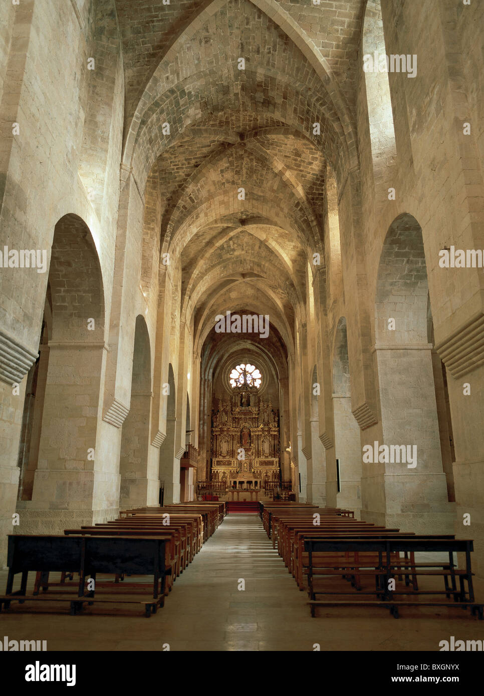 Monastery of Santes Creus. Cistercian Abbey. Interior. Aiguamurcia