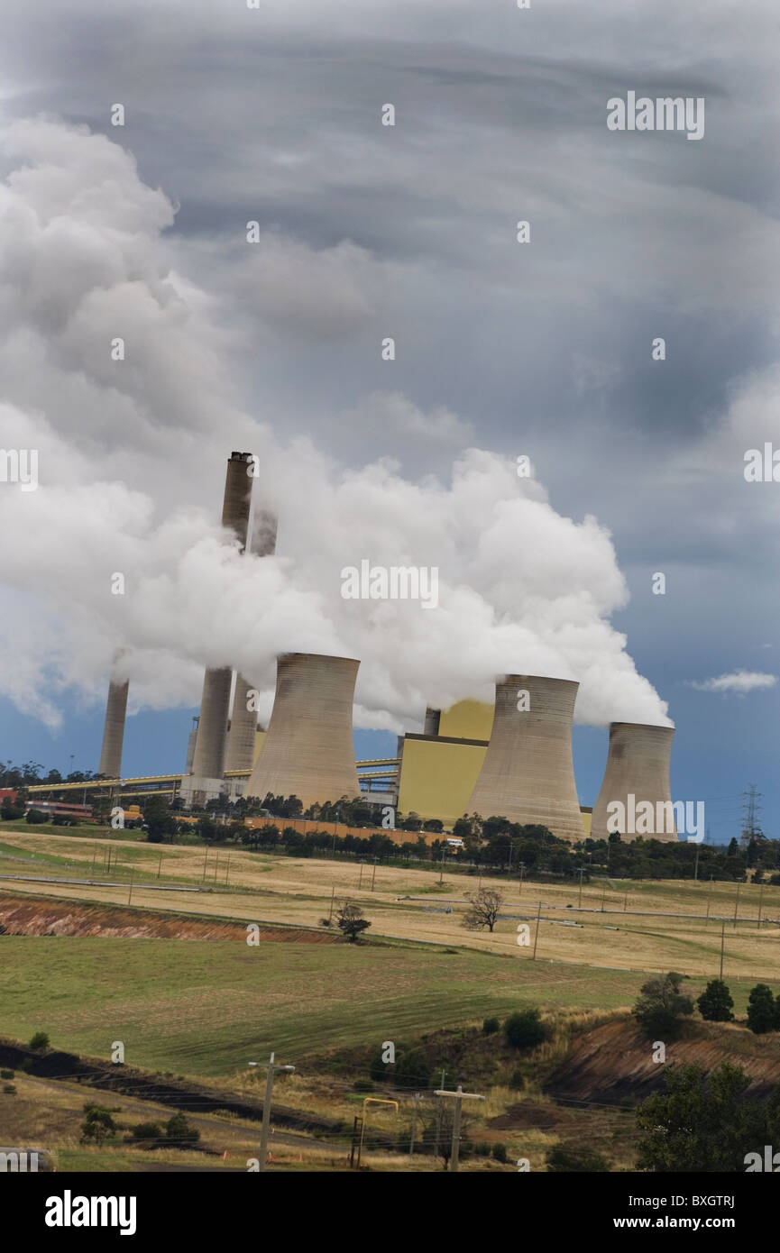 Loy Yang power station Victoria ( Brown coal fired ) Stock Photo
