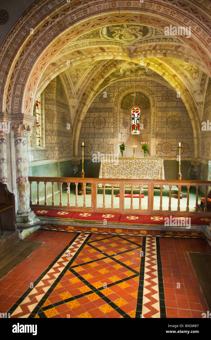 Interior of St George Church, Hampnett, Gloucestershire, Cotswolds, UK Stock Photo