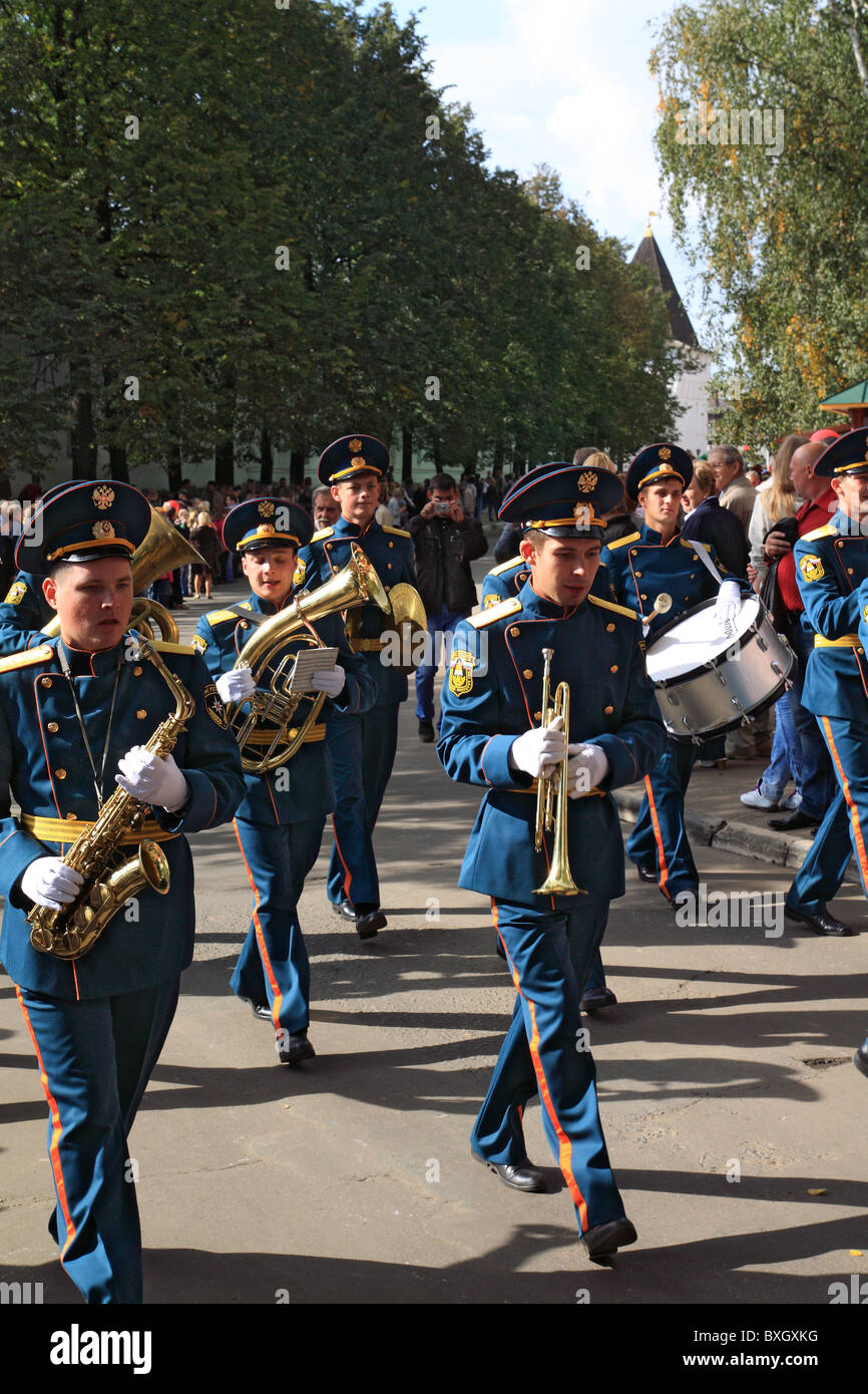 YAROSLAVL, RUSSIA - 11 SEPTEMBER: celebration of the millennium YAroslavl, Russia, September 11, 2010. The Military orchestra on Stock Photo