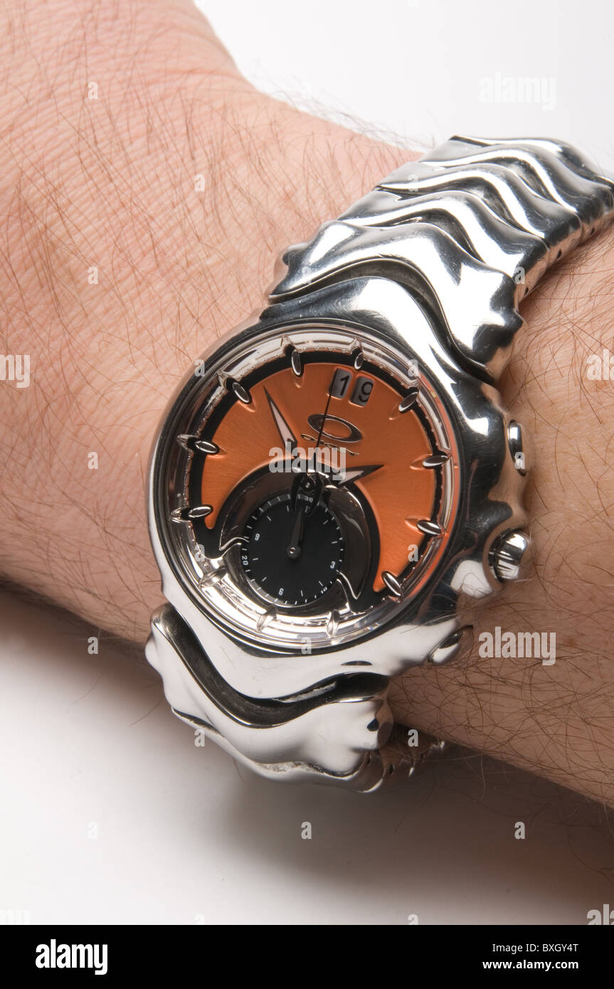 oakley watch judge brand branding wrist wristwatch watches time piece clock  timepiece Stock Photo - Alamy