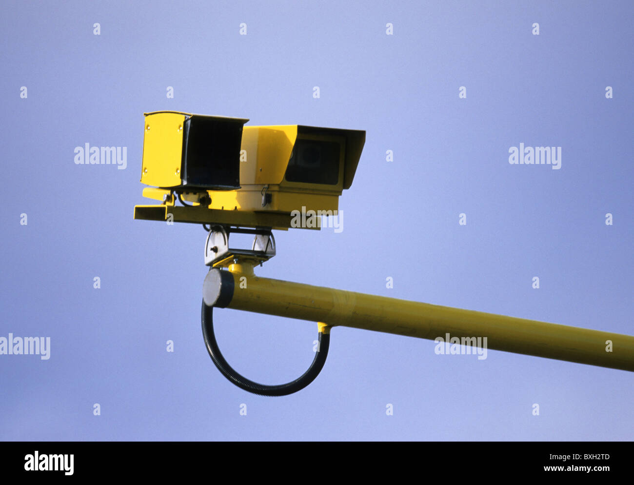 average speed camera on M621 motorway near Leeds UK Stock Photo Alamy