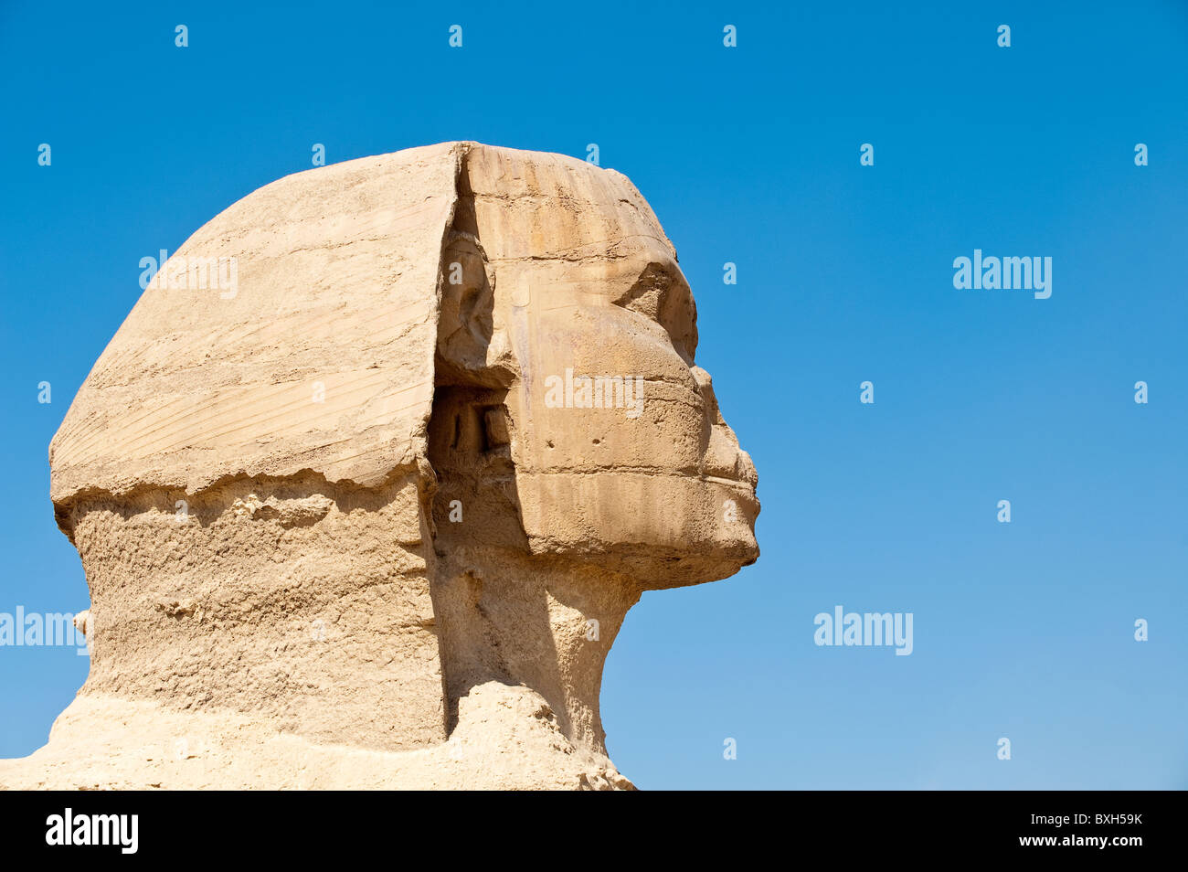 Egypt, Giza. Sphinx at the Giza Necropolis. Stock Photo