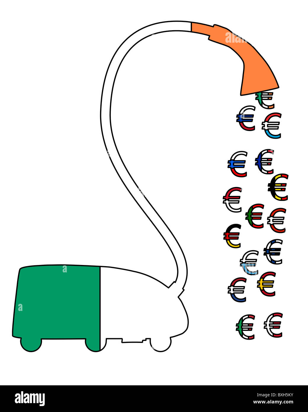 Irish Euro vacuum cleaner Stock Photo Alamy