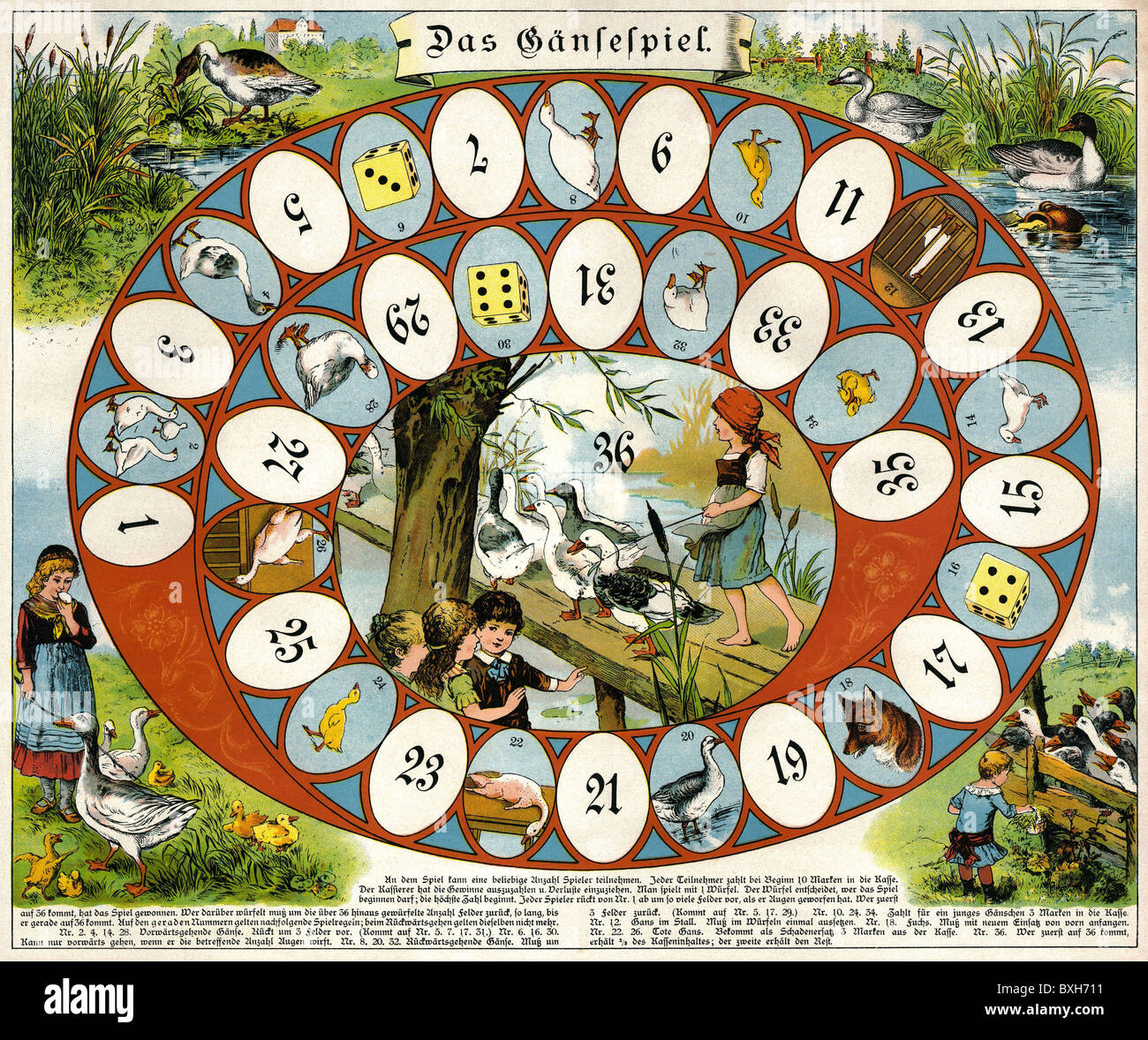 Goose board game hi-res stock photography and images - Alamy, image size:1300x1178