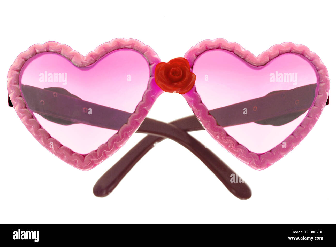 kitsch / souvenir, pink glasses in heart-shape, Germany, 1970s, 70s ...