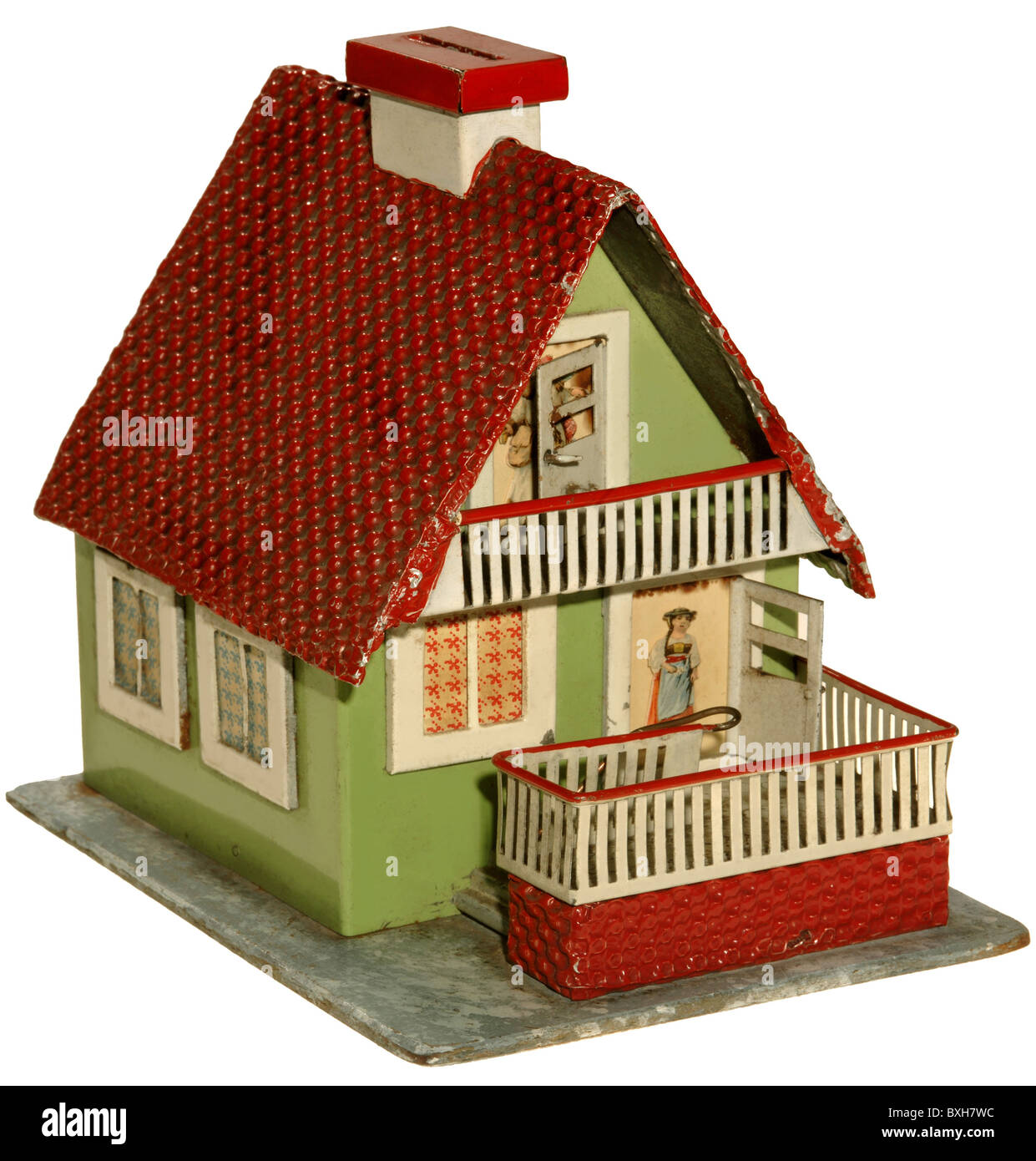 building industry, miniature of a detached house, Germany, circa 1926, Additional-Rights-Clearences-Not Available Stock Photo