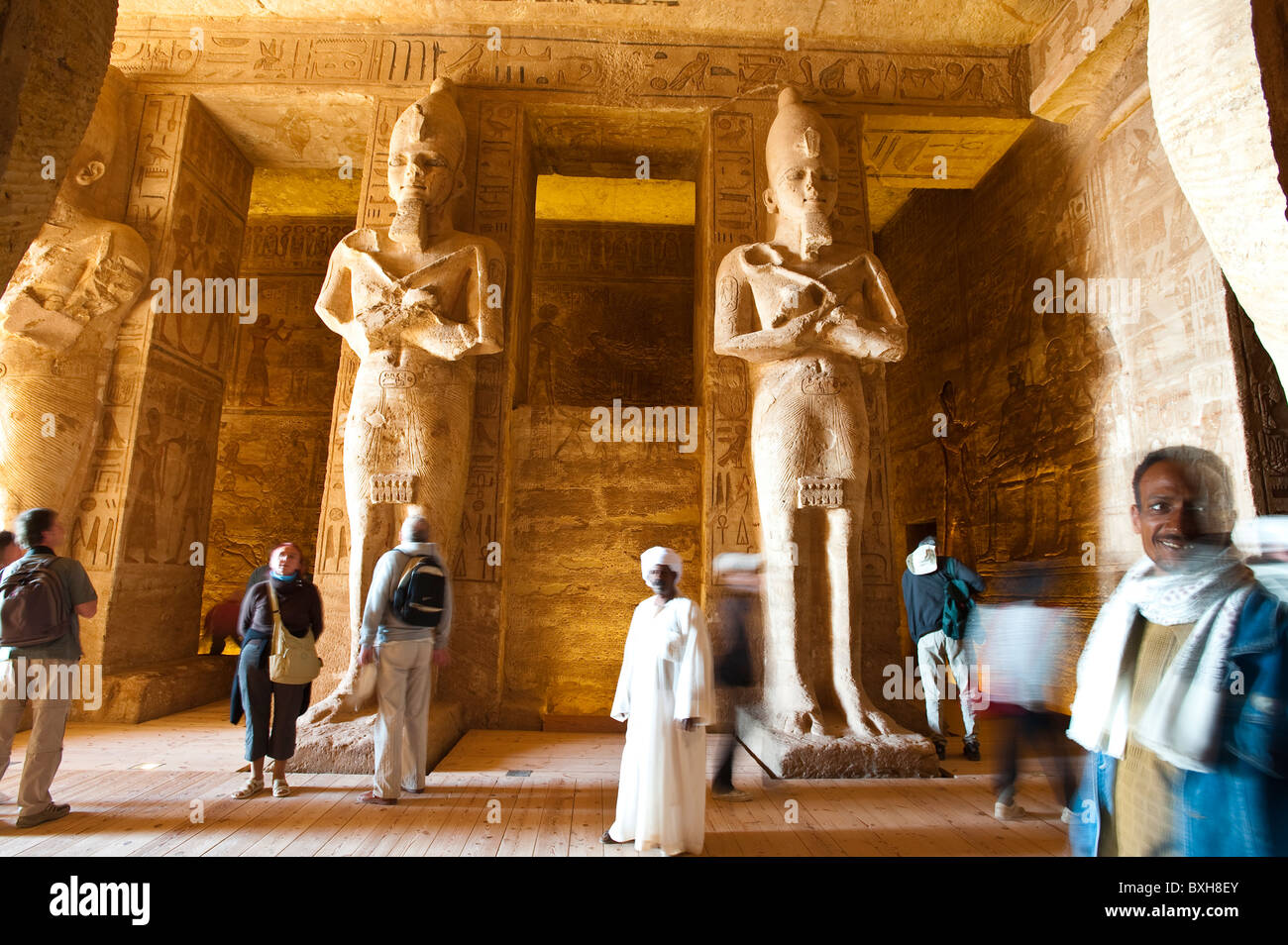 Egypt, Statues at Abu Simbel Temple Nubian Monuments abu, Egypt Stock