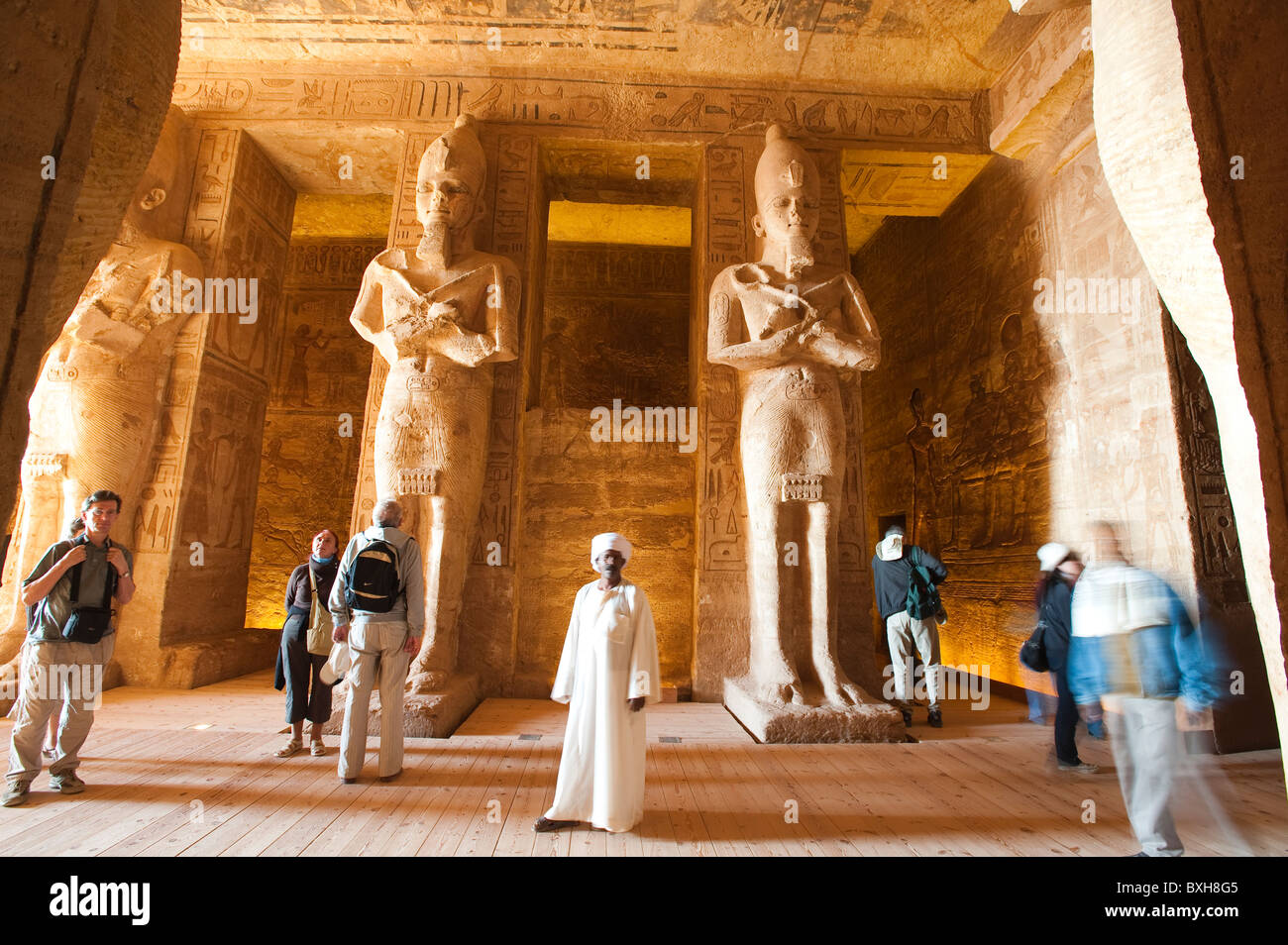 Egypt, Statues at Abu Simbel Temple Nubian Monuments abu, Egypt Stock