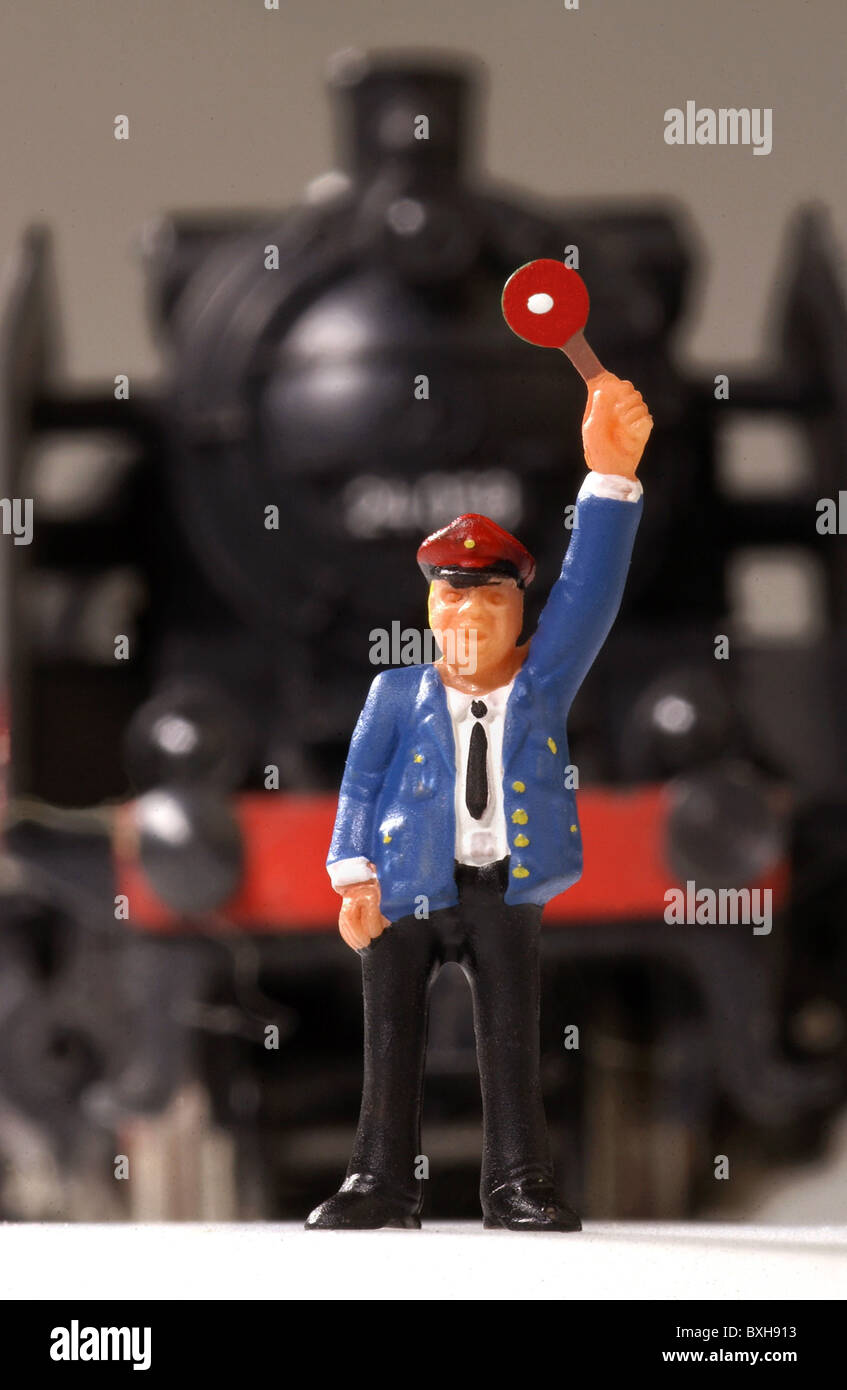 toy, model railway, inspector miniature, Germany, Additional-Rights-Clearences-Not Available Stock Photo