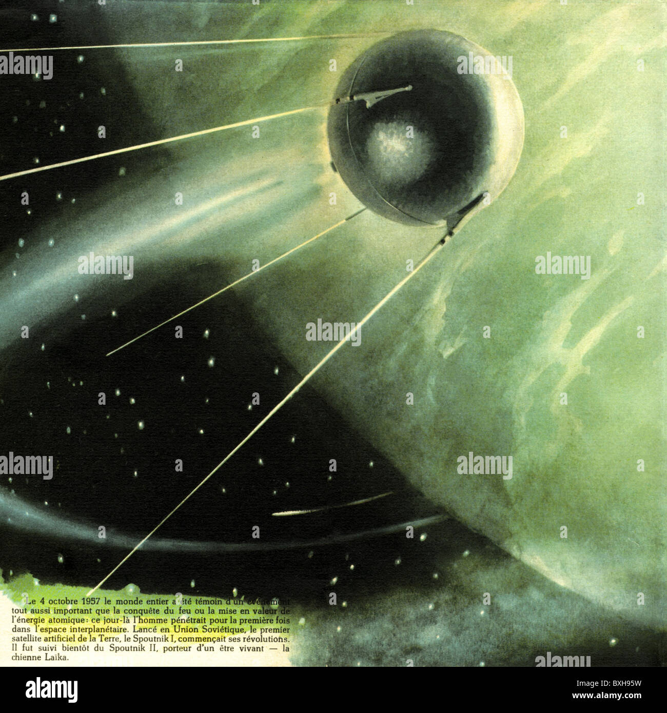 astronautics, space probes, Sputnik I, first space travel, USSR, 4.10.1957,  Additional-Rights-Clearences-Not Available Stock Photo - Alamy