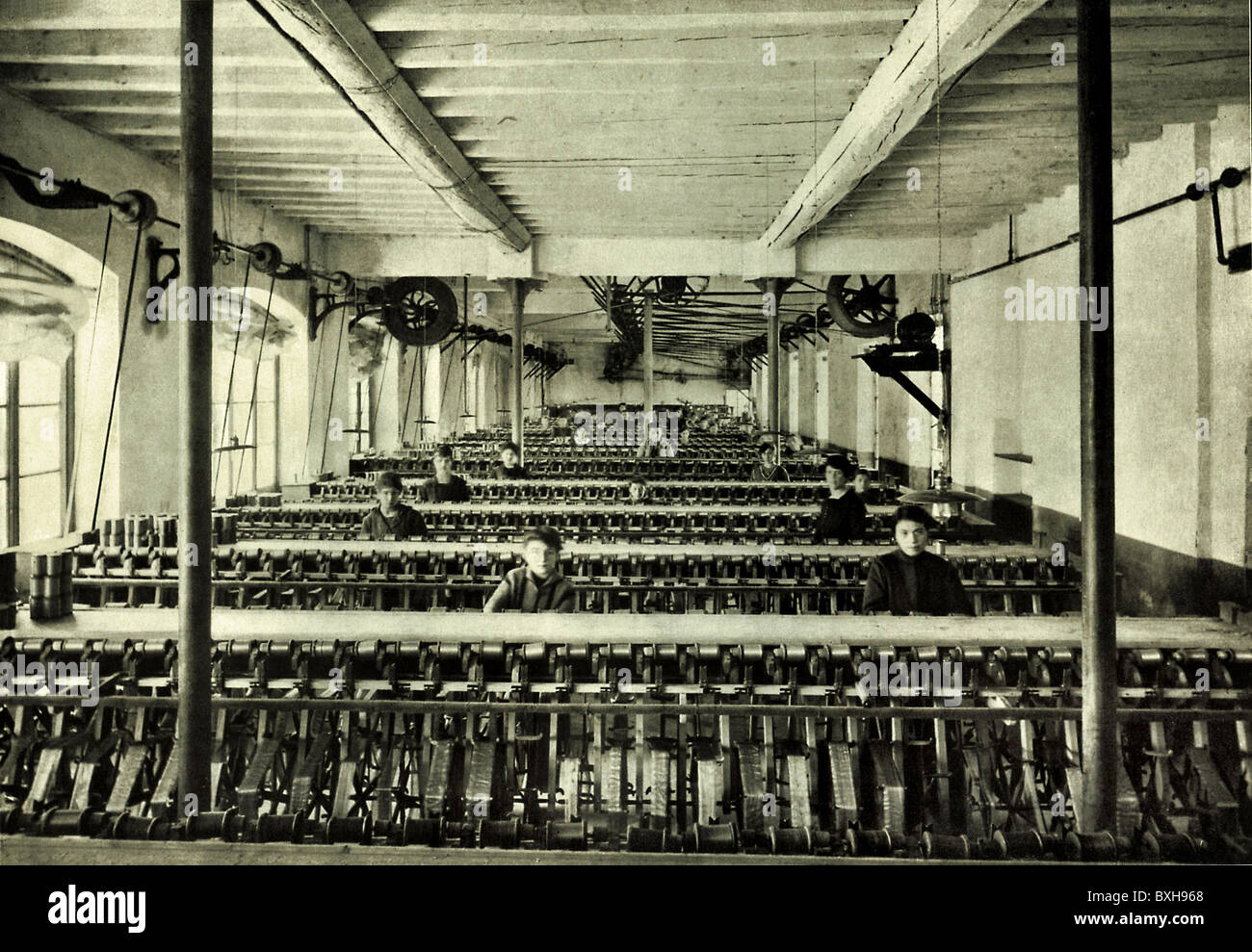 industry, factories, Banfi silk mill, Brianza, Italy, circa 1920