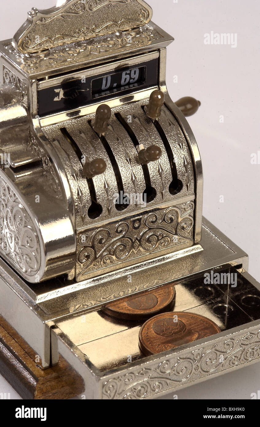 toys, empty cash register, Germany, circa 1910, 1910s, 10s, 20th