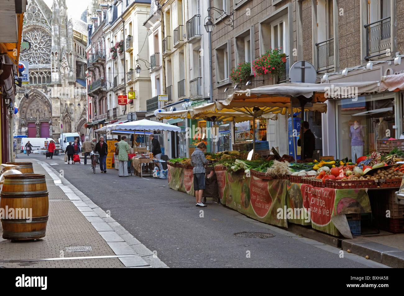 Market day in Dieppe in the Seine Maritime (76) departement of France Stock  Photo - Alamy