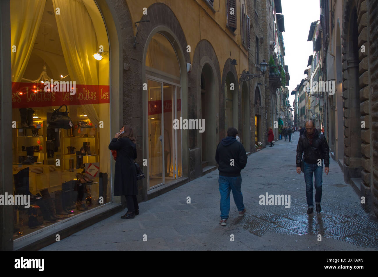 Via del Corso street central Florence (Firenze) Tuscany central Italy Europe Stock Photo
