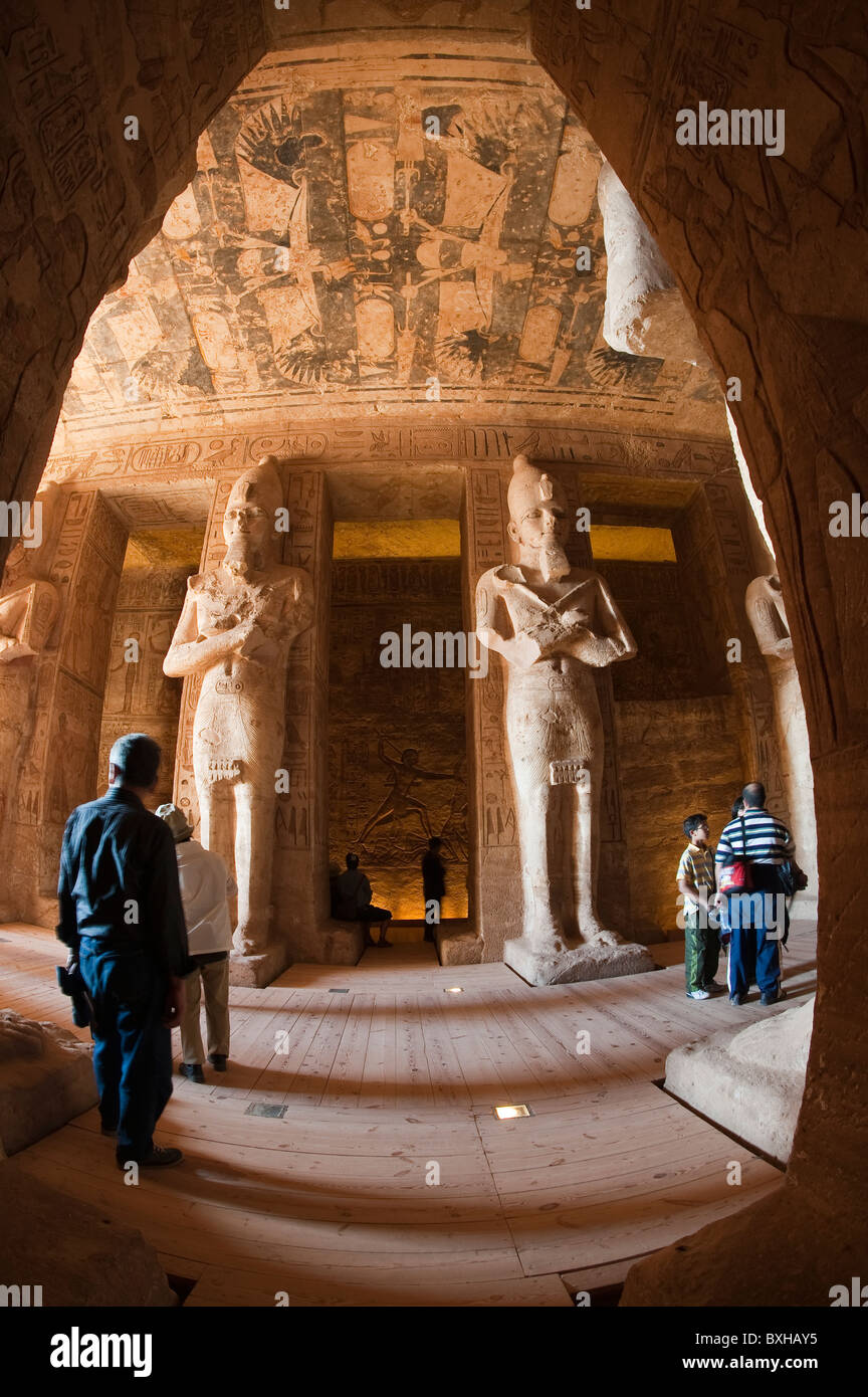 Egypt, Statues at Abu Simbel Temple Nubian Monuments abu, Egypt Stock