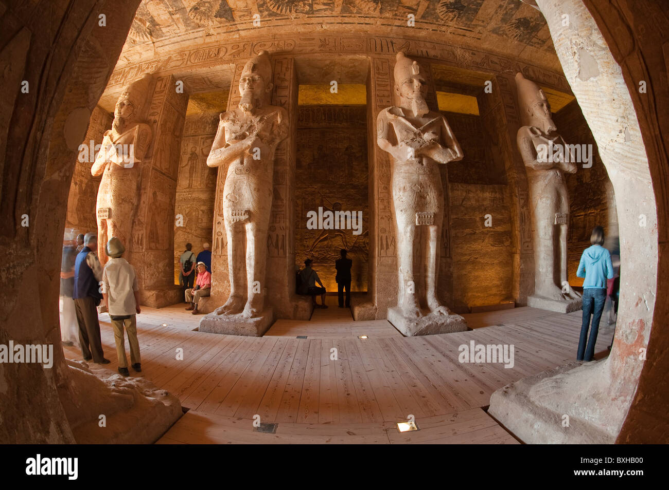 Egypt, Statues at Abu Simbel Temple Nubian Monuments abu, Egypt Stock
