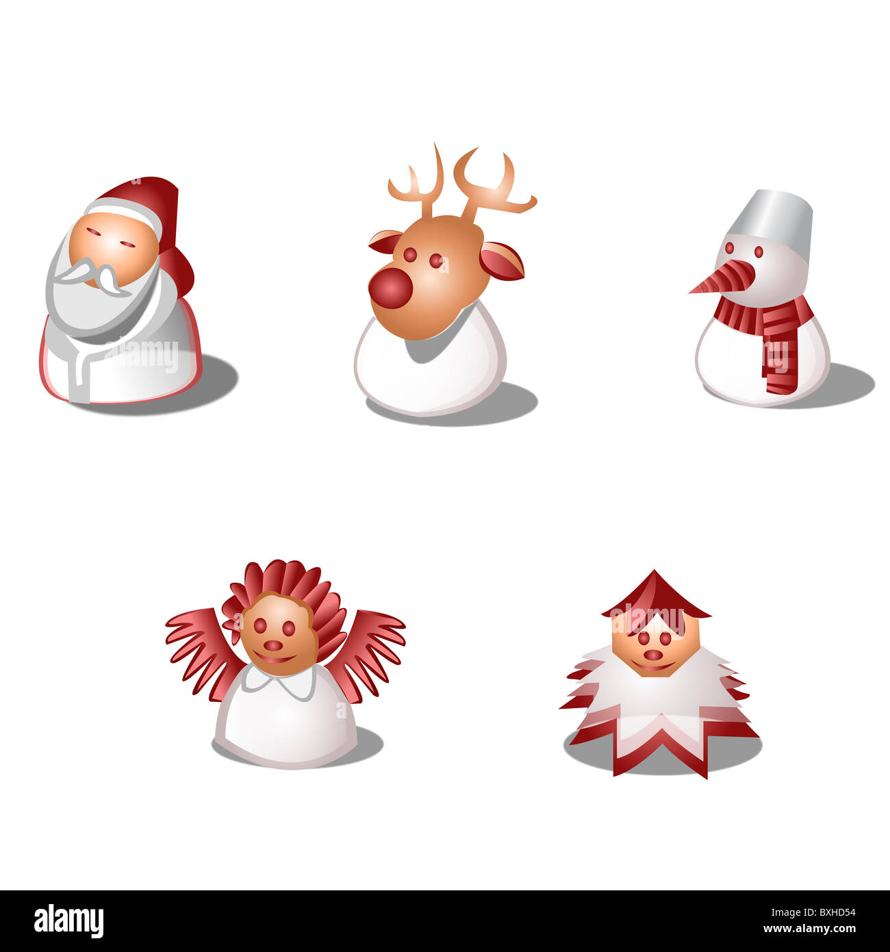 Santa icon set claus hi-res stock photography and images - Alamy