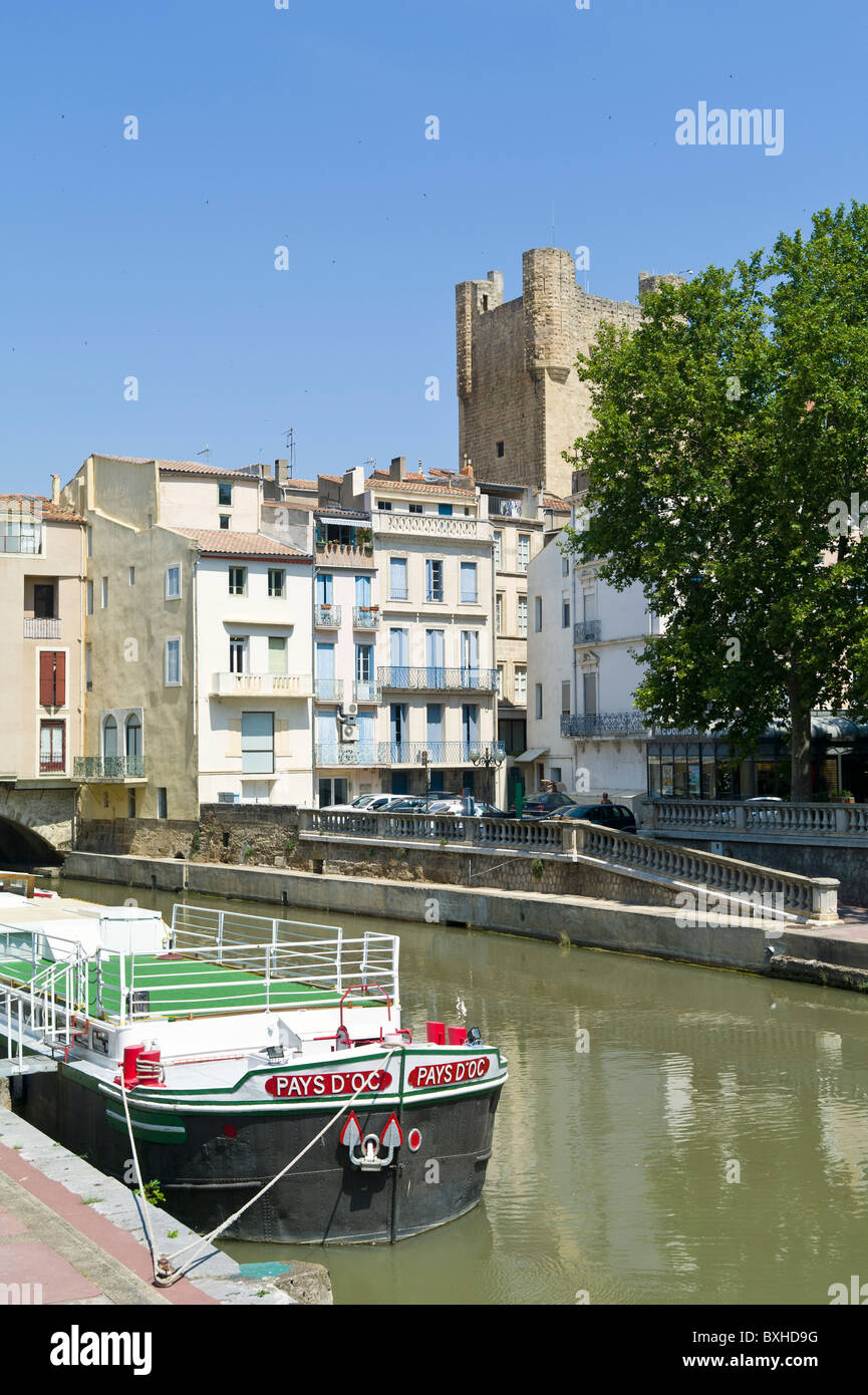 Canal de la Robine Passing Through Narbonne France Stock Photo