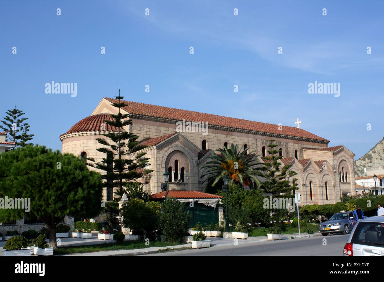 The Cathedral (Saint Dionysios) of the city of Zakynthos. 2009 Stock Photo