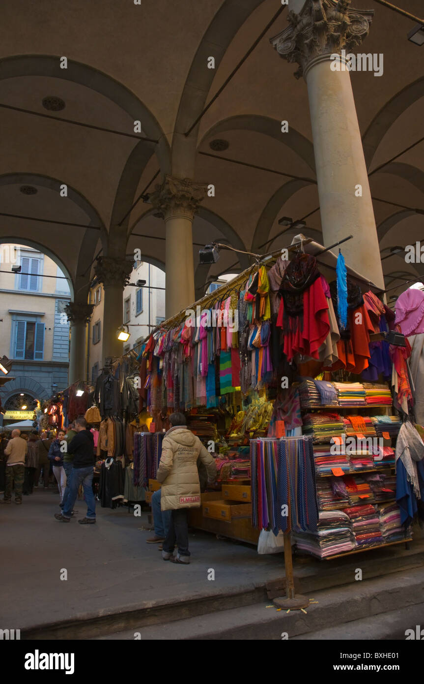 Mercato Nuovo market for tourists Florence (Firenze) Tuscany central Italy Europe Stock Photo