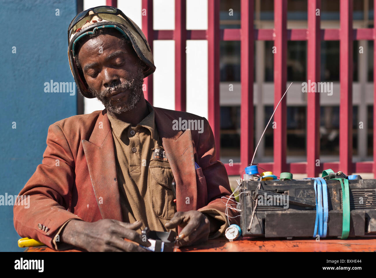 Homeless in Outjo, Namibia, South Africa. Stock Photo