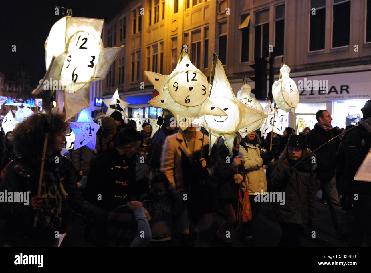 The Burning the Clocks procession to celebrate the winter solstice