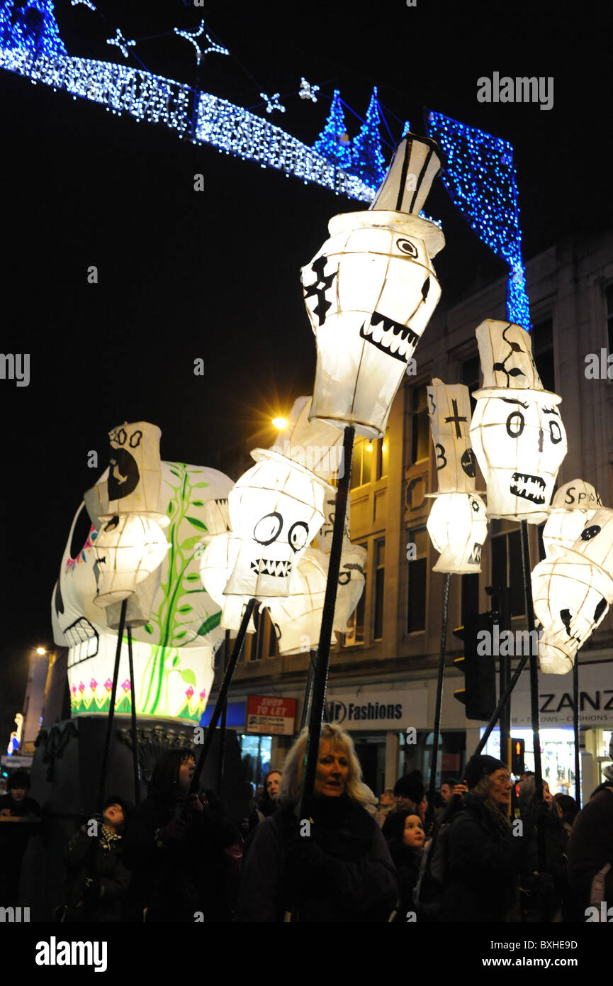 The Burning the Clocks procession to celebrate the winter solstice