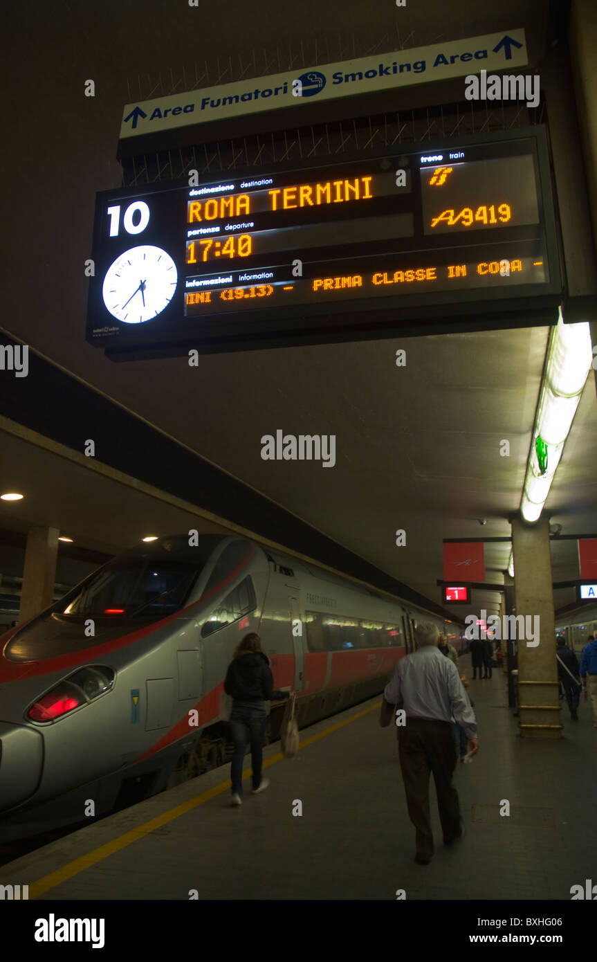 FlorenceRome train at Firenze Centrale the main railway station Florence (Firenze) Tuscany