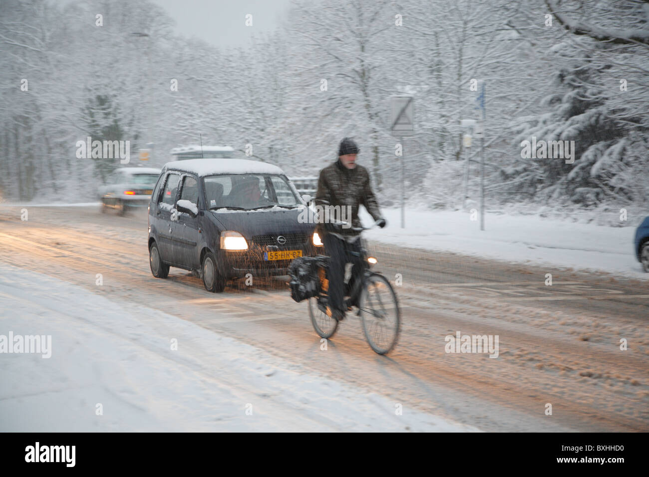 Winter snow, The Hague, Netherlands, Holland, Europe Stock Photo Alamy
