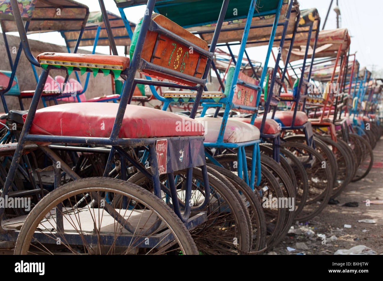 Rickshaws, Mathura, Uttar Pradesh, India Stock Photo