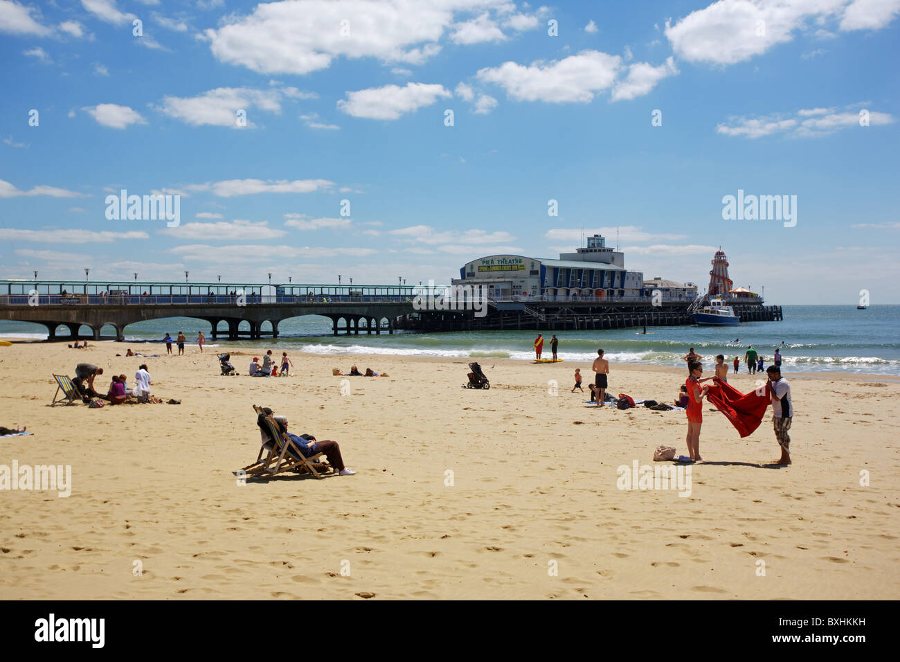 Bournemouth beach, Bournemouth, England Stock Photo