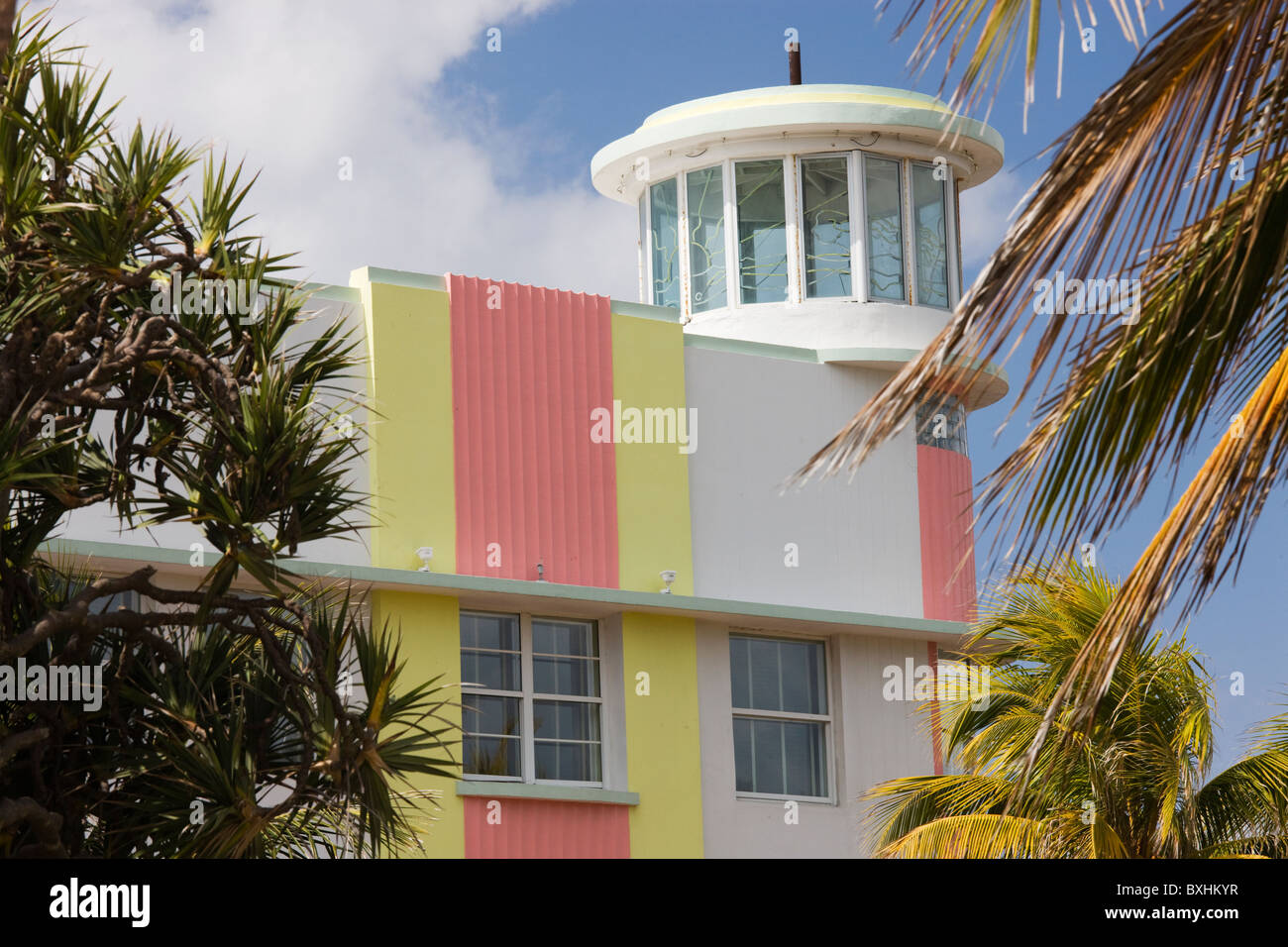 Waldorf Towers Hotel art deco architecture on Ocean Drive, South Beach