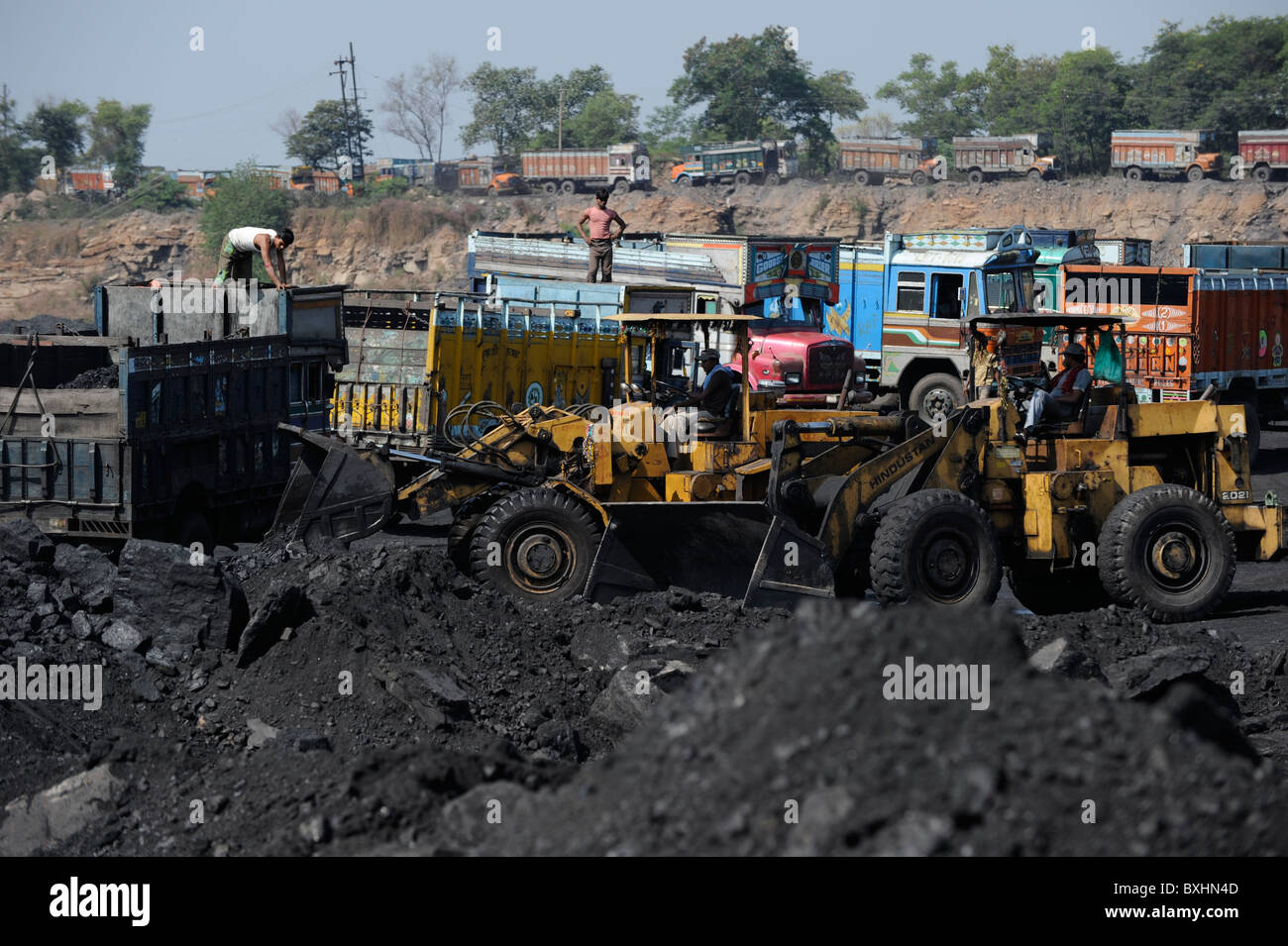 India Jharkhand Dhanbad , coal mining of Bharat coking coal Ltd