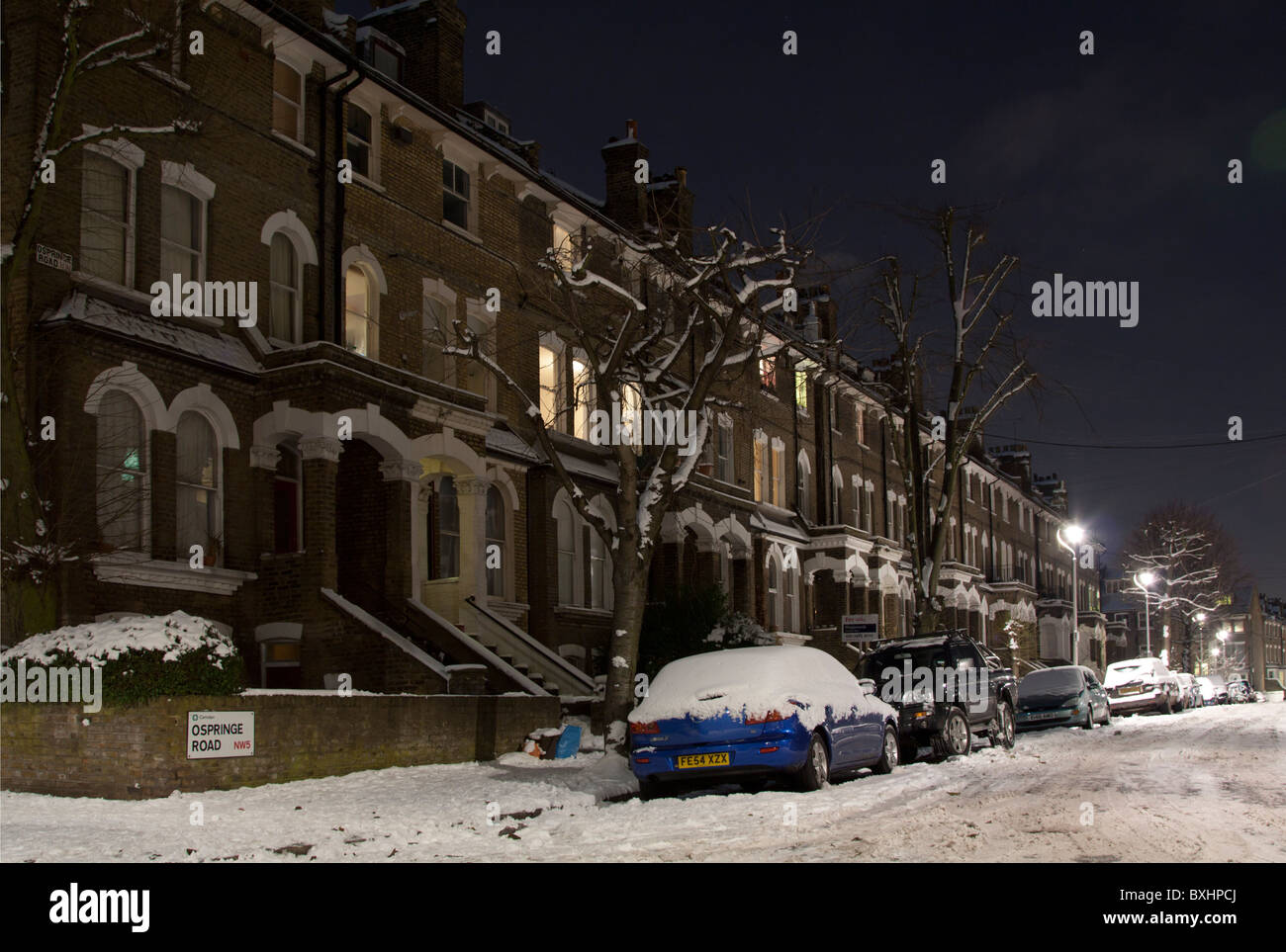 Victorian Terraced Houses - Ospringe Road NW5 - Camden - London Stock Photo