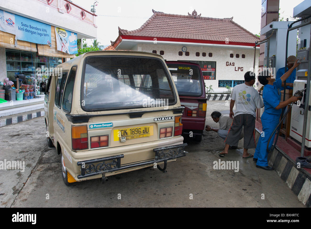 Gas station, Bali, Indonesia Stock Photo Alamy